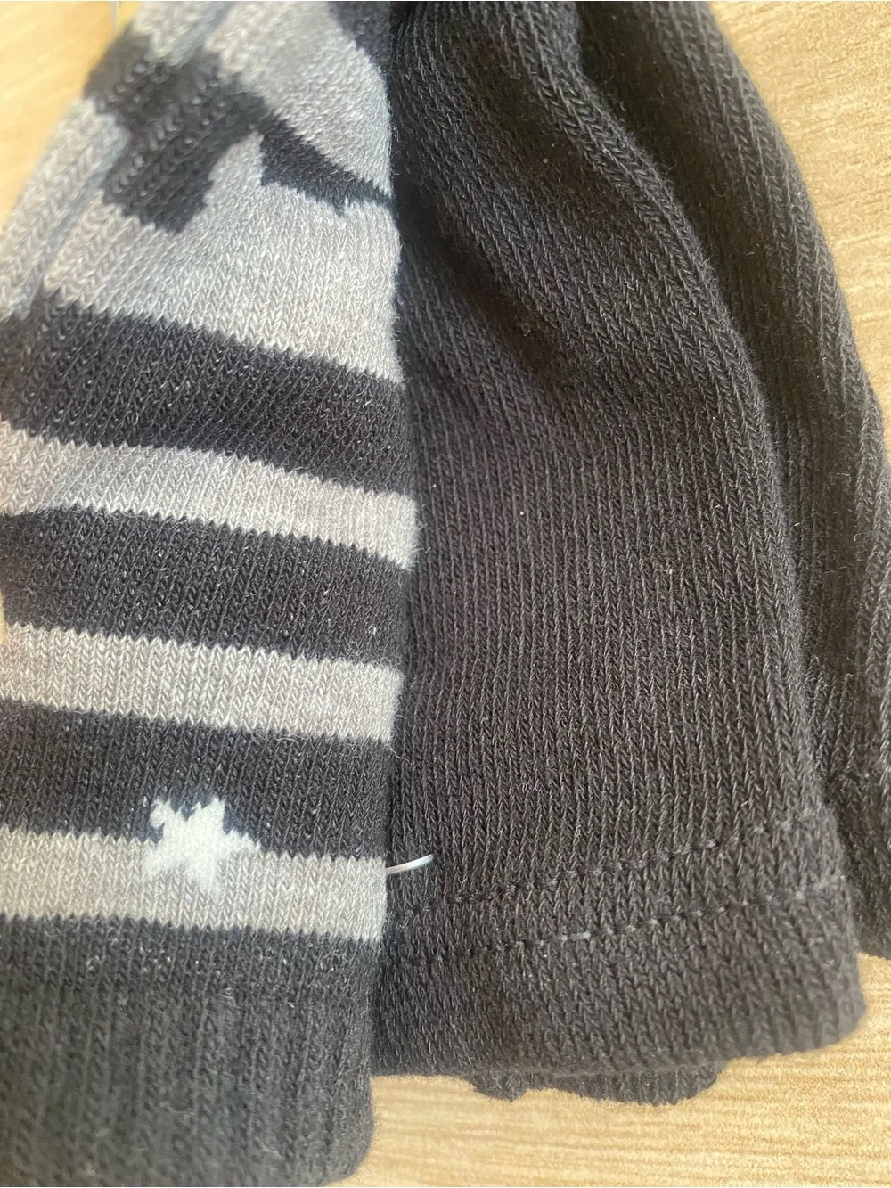 NWT Set of 2  Baby Leggings Size 85 12-18M Gray Stripe & Bear footless Tights⁠